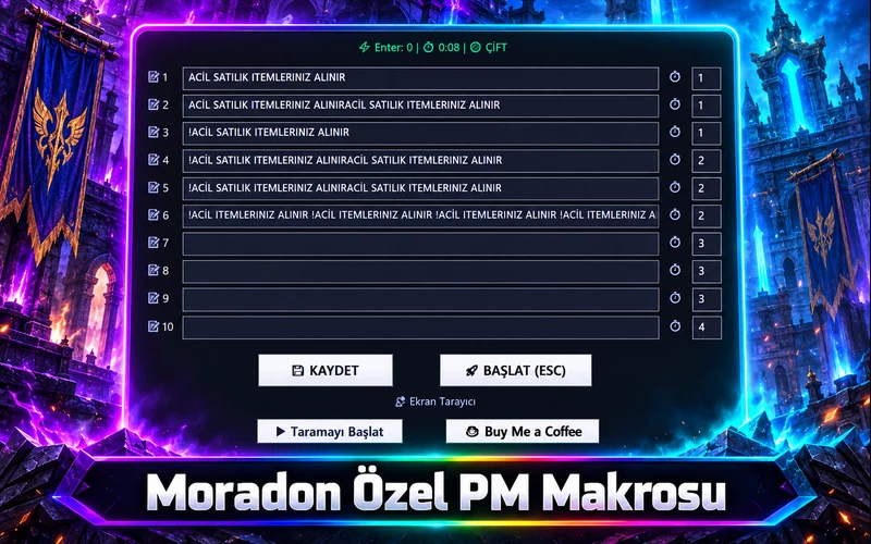 Moradon Özel PM Makrosu (Reklamlarınız için)